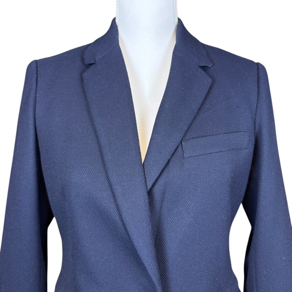 Mercer Madison Navy Blue Textured Blazer Jacket Single Gold Button Lined Small - Picture 2 of 10